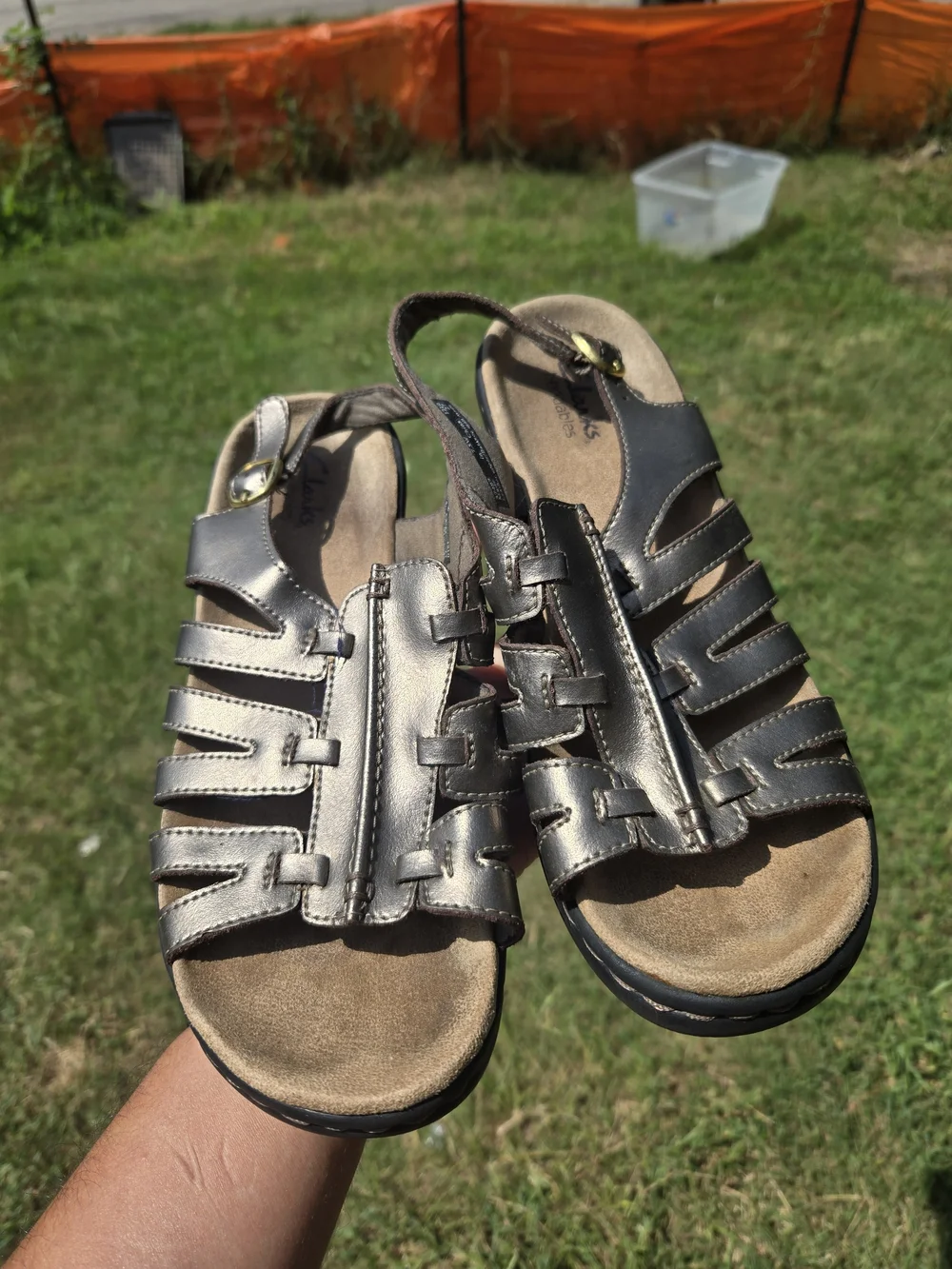 Clarks Metallic Bronze Men's Fisherman Sandals
